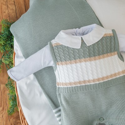  Saída de Maternidade Thommy - Verde e Bege